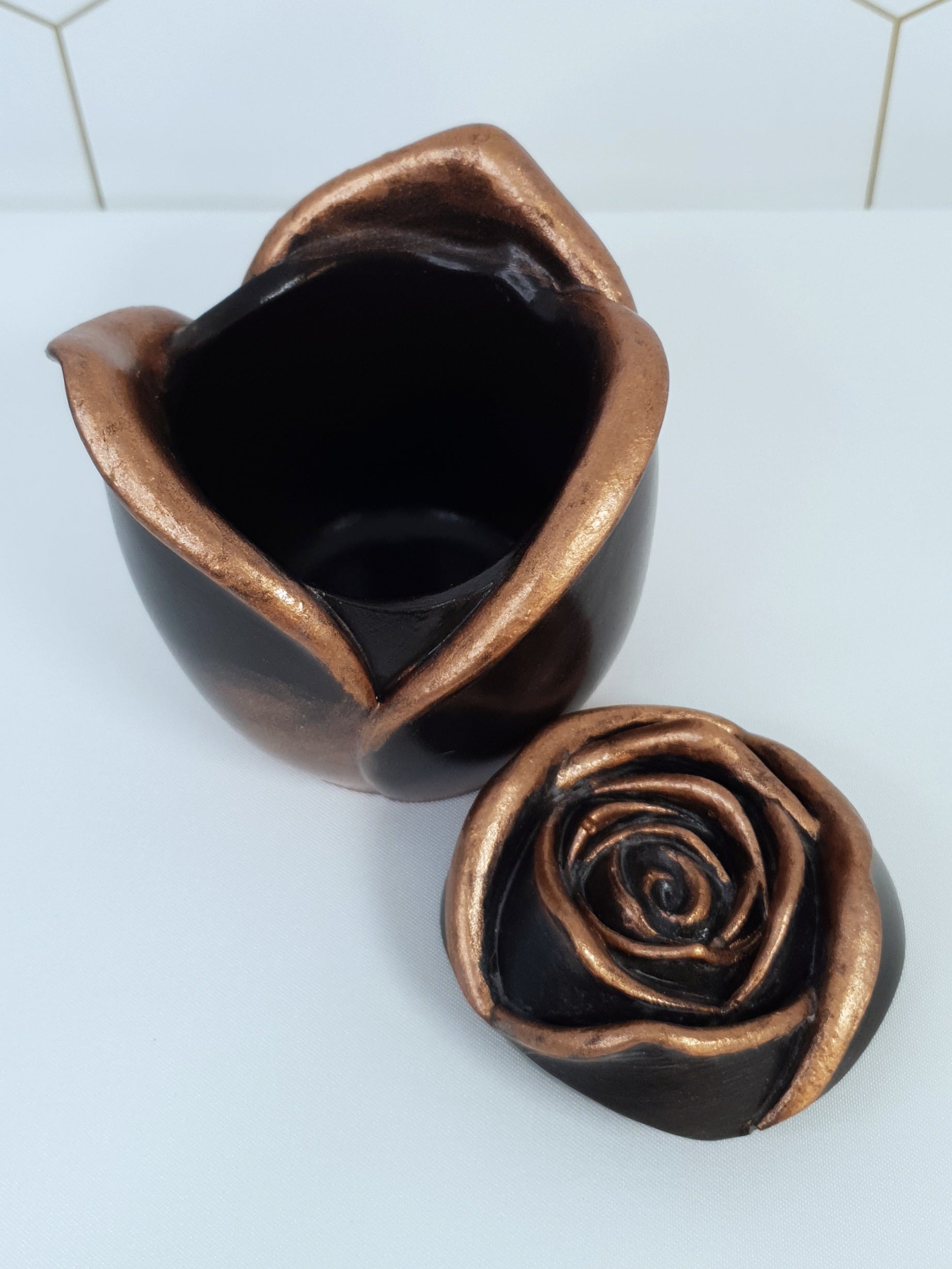 Bougeoir rose – plusieurs finitions possible -