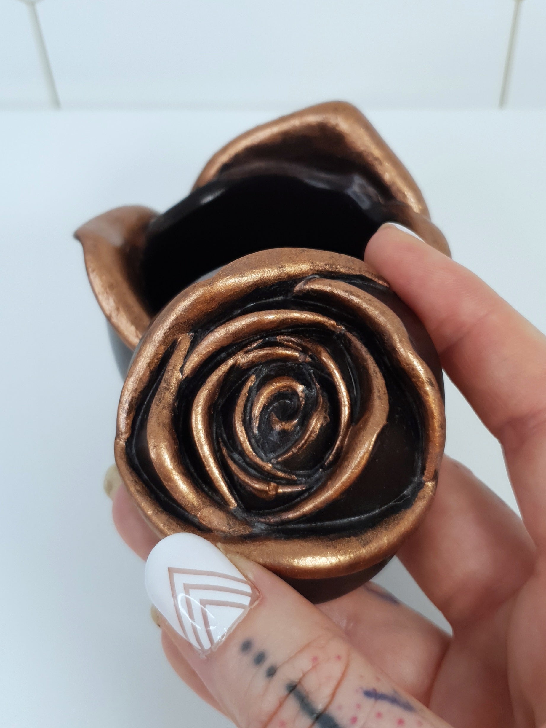 Bougeoir rose – plusieurs finitions possible -