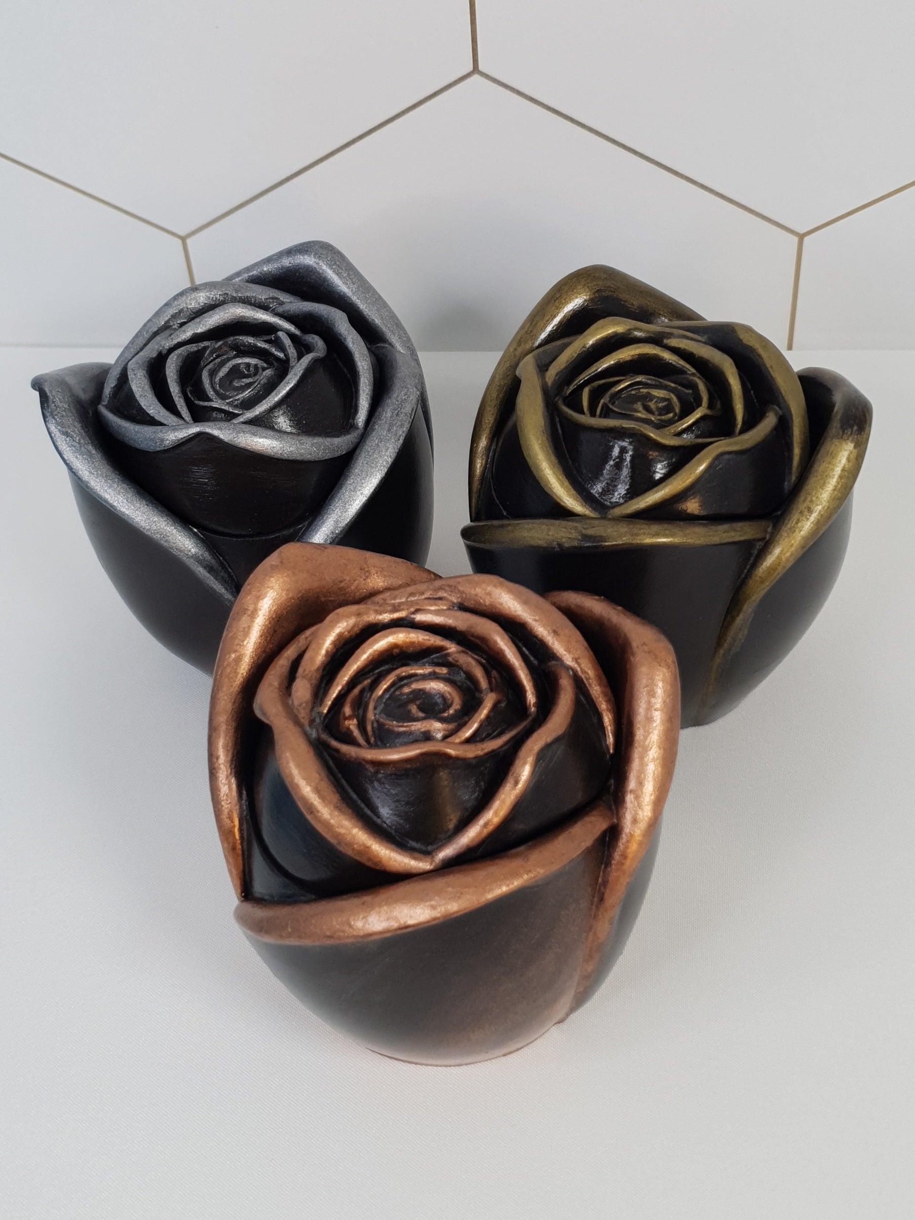 Bougeoir rose – plusieurs finitions possible -