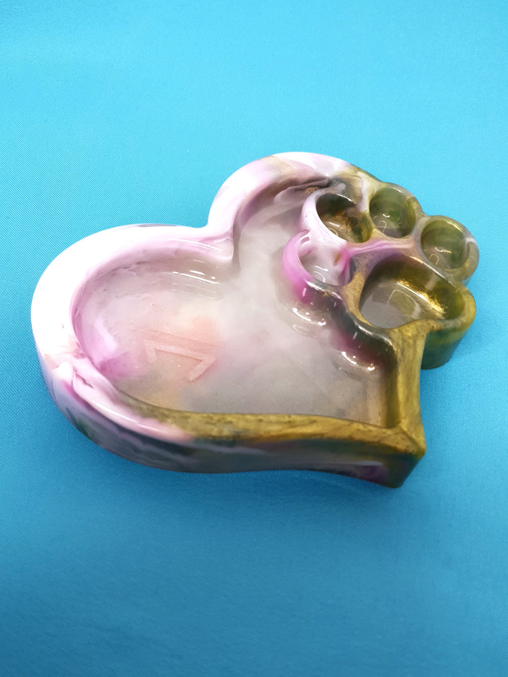 Mini vide-poche coeur & patte personnalisé – plusieurs finitions possible -